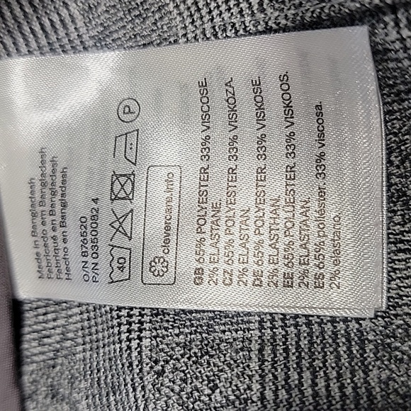 H&M Size 8 Black & White Plaid Dress Pants / Trousers, Exc. Used Condition - Picture 13 of 13